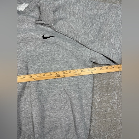 VTG 90s Nike White Tag Gray Crew Neck Sweatshirt Side Swoosh Check USA Size M - Picture 8 of 11